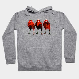 Three Red Birds Hoodie